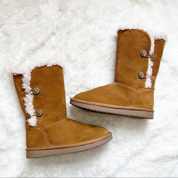 UGG Koolaburra Boots Kinslei Tall Size 3 Chestnut Shearling Lined MSRP $100 - Picture 9 of 9